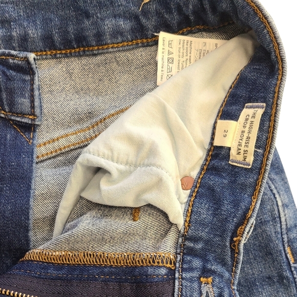 MADEWELL High Rise Slim Crop Boyjean Jeans, Womens 29 - Picture 5 of 5